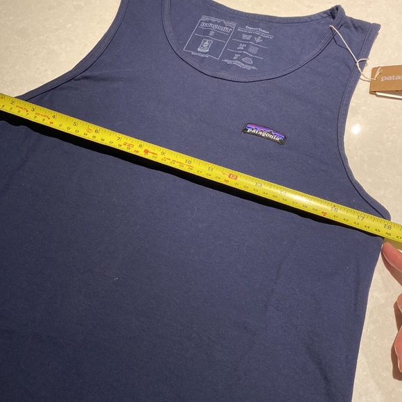 New Patagonia P-6 Label Organic Cotton Tank - Men's small navy ⭐️⭐️⭐️⭐️ - Picture 7 of 15